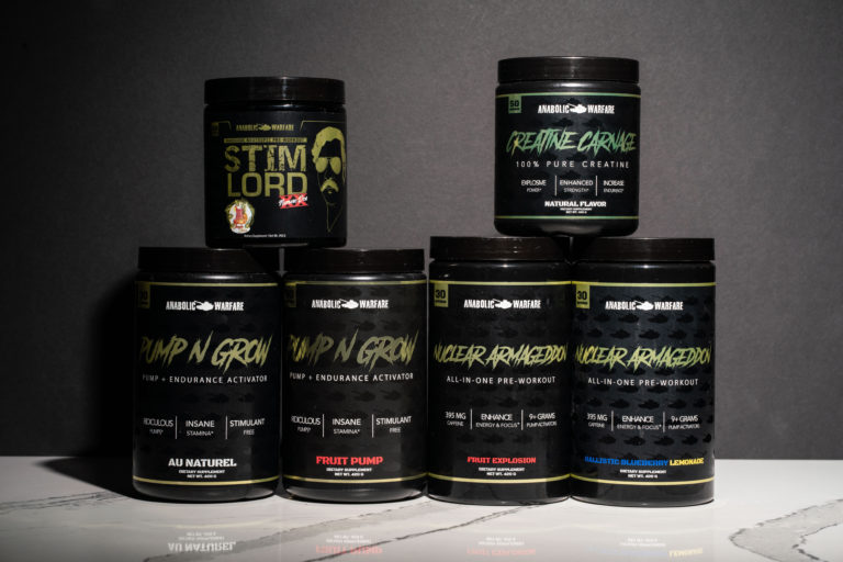 Stack of Anabolic Warfare Products